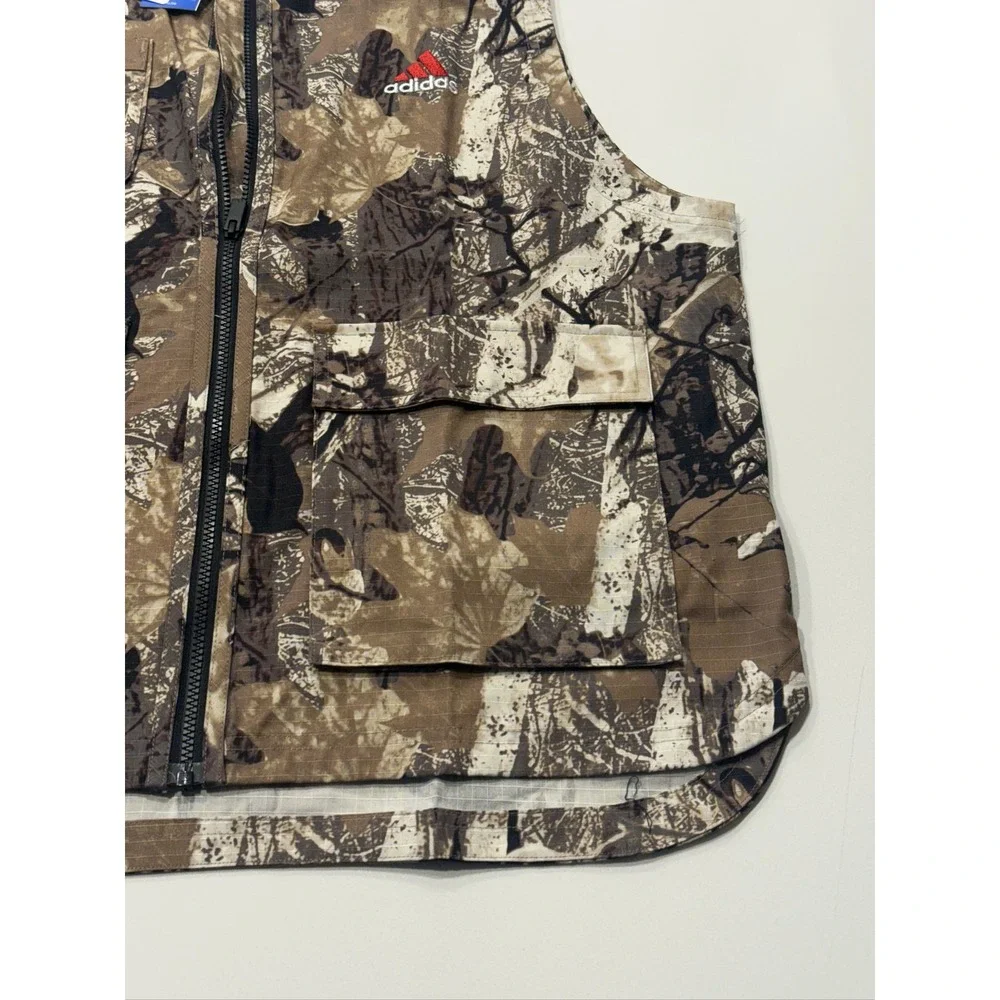 Adidas OG Camo Vest Men's M Brown Camouflage Full Zip Cotton KD6258